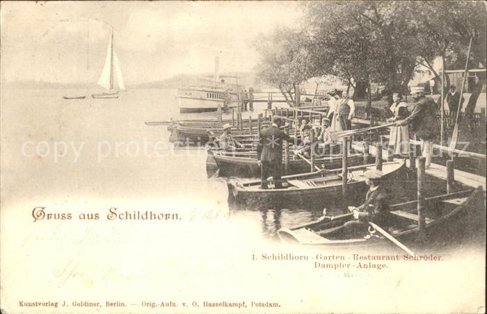 Schildhorn Berlin Dampfer Anlage Garten Restaurant Schroeder Reichspost