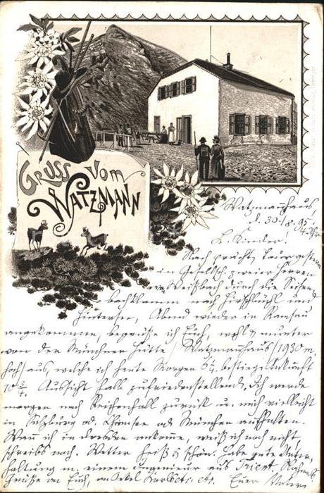 BERCHTESGADEN Bayern Watzmannhaus Gemsen Edelweiss Berchtesgadener Alpen