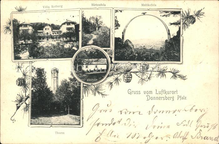 Donnersberg Villa Rotberg Hirtenfels Moltkefels Turm Waldhaus