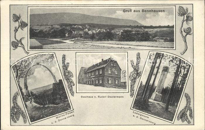 Bennhausen Panorama Gasthaus Ludwigsturm Moltkefelsen Donnersberg