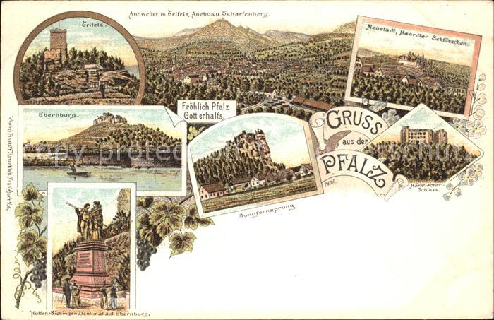 Annweiler Trifels Panorama Trifels Schloss Haardt Hambach Ebernburg Jungfernspru