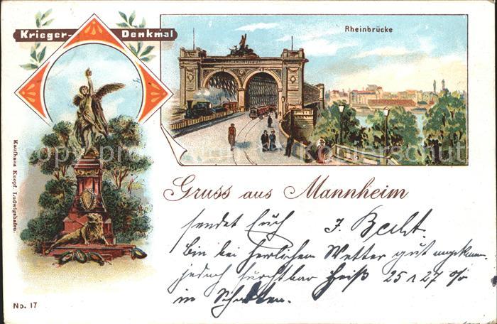 MANNHEIM BW Kriegerdenkmal Rheinbruecke