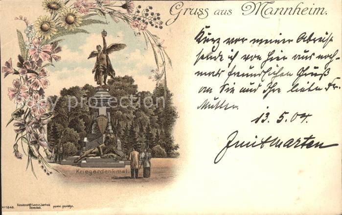 MANNHEIM BW Kriegerdenkmal Statue Deutsche Reichspost