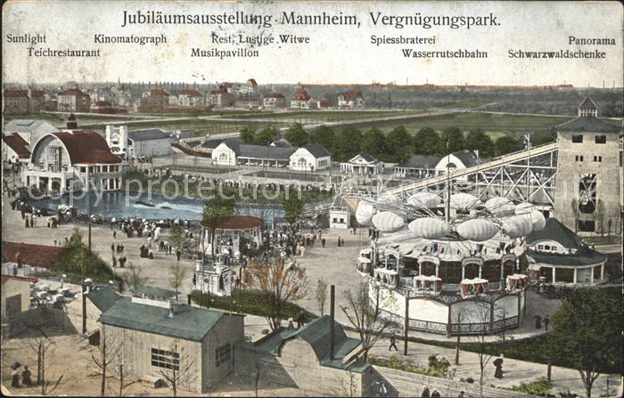 MANNHEIM BW Jubilaeumsausstellung Vergnuegungspark Jubilaeumskarte