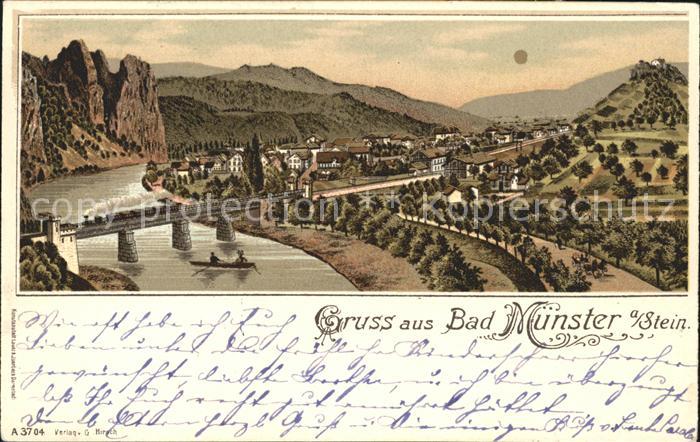 Bad Muenster Stein Ebernburg Panorama Nahebruecke