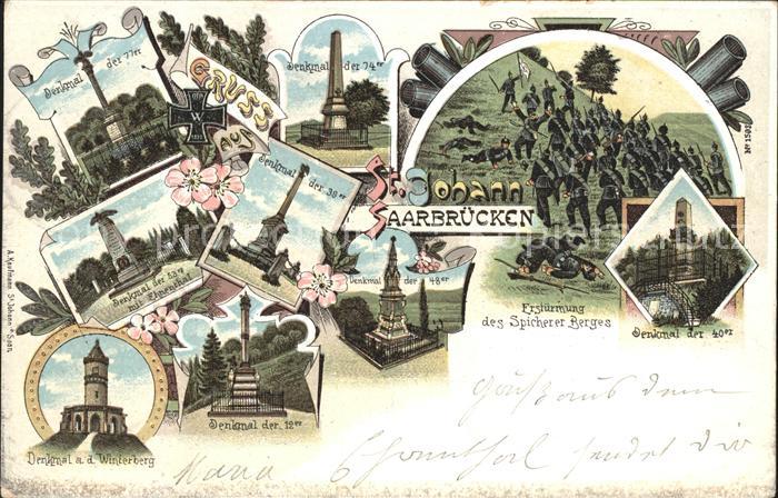 St Johann Saarbruecken Denkmal Ehrenthal Winterberg Erstuermung Spicherer Berg R