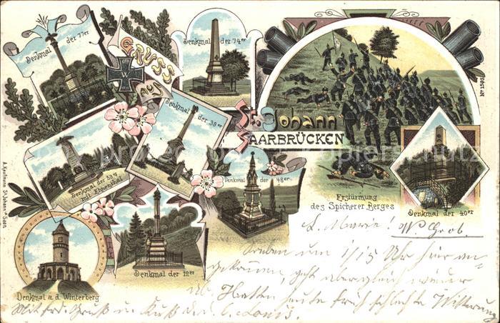 St Johann Saarbruecken Winterberg Denkmal Ehrenthal Erstuermung Spichernberg Rei