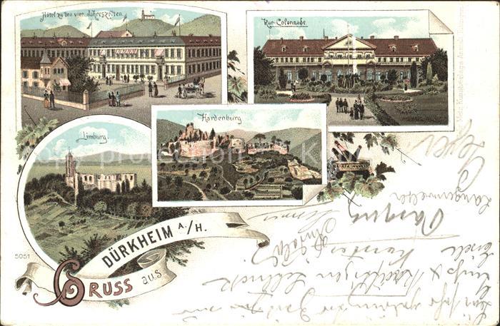 Bad Duerkheim Hotel Vier Jahreszeiten Kurkolonnade Hardenburg Klosterruine Limbu