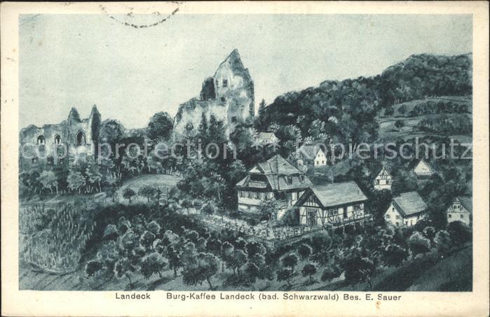Landeck Teningen Burg Kaffee Landeck Ruine Schwarzwald