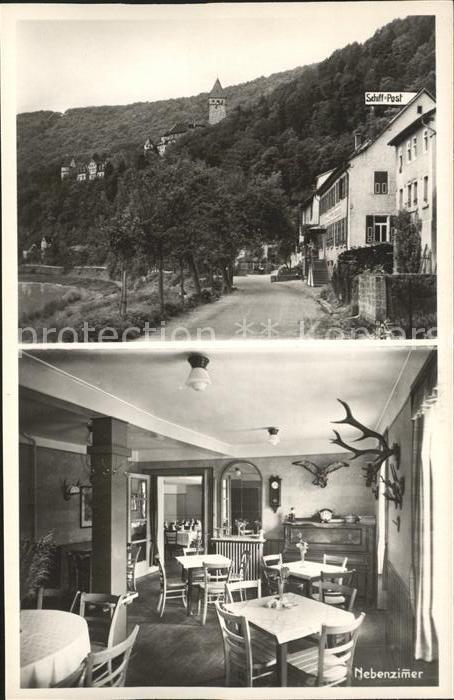 Zwingenberg Baden Neckar Gasthof Pension Schiff Post Nebenzimmer Luftkurort