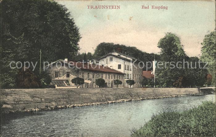 Bad Empfing Traunstein Oberbayern Partie am Fluss