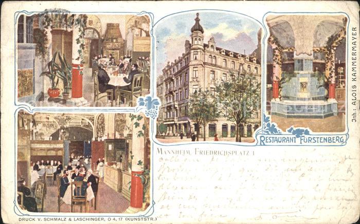 MANNHEIM BW Friedrichsplatz Restaurant Fuerstenberg