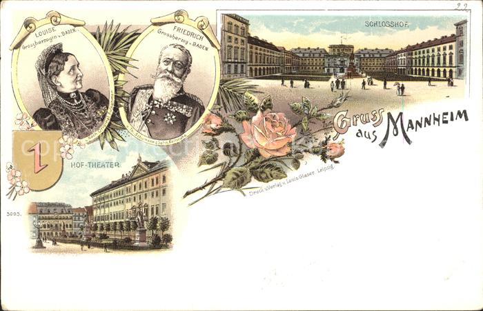 MANNHEIM BW Schlosshof Hoftheater Luise Grossherzogin von Baden Friedrich Grossh