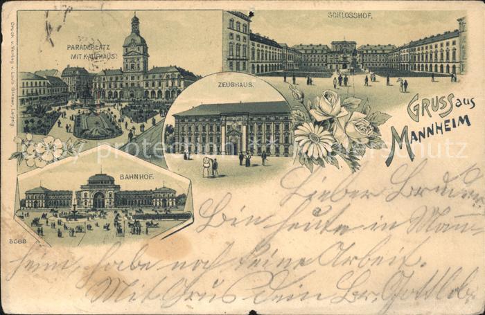 MANNHEIM BW Paradeplatz Kaufhaus Schlosshof Zeughaus Bahnhof