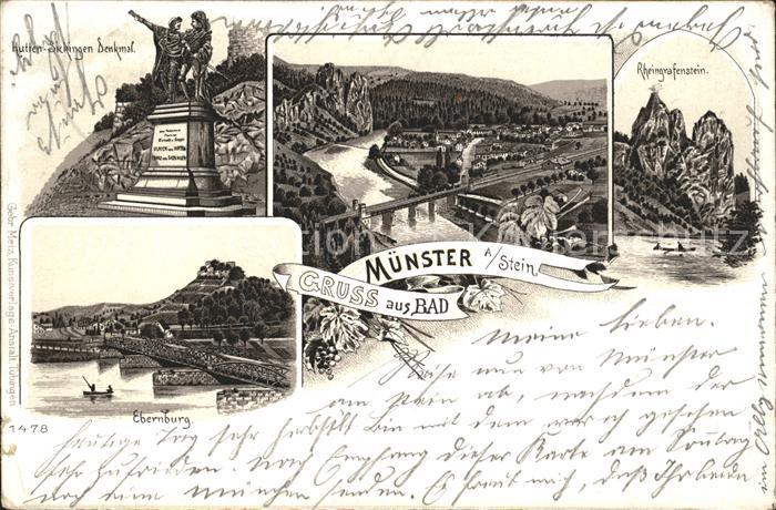 Bad Muenster Stein Ebernburg Hutten Sickingen Denkmal Nahe Bruecke Rheingrafenst