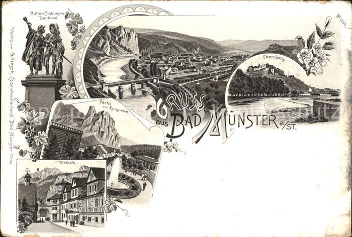 Bad Muenster Stein Ebernburg Panorama Rheingrafenstein Nahe Bruecke Hutten Sicki