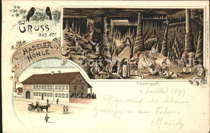 Hasel Baden Hasler Hoehle BW Haseler Hoehe Zwerge Gasthaus zur Erdmannshoehle