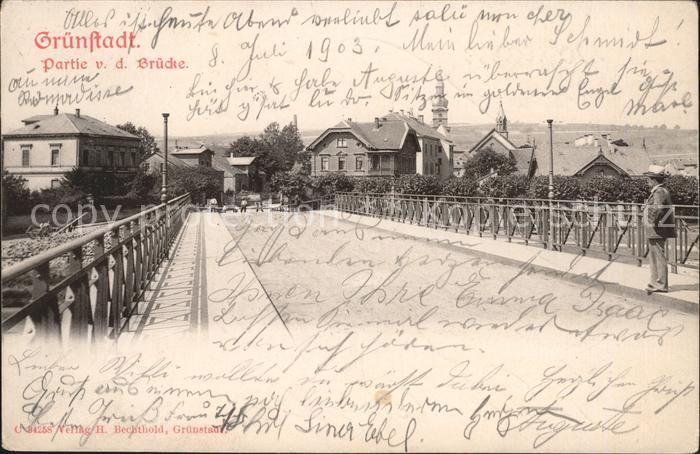 Gruenstadt Partie von der Bruecke