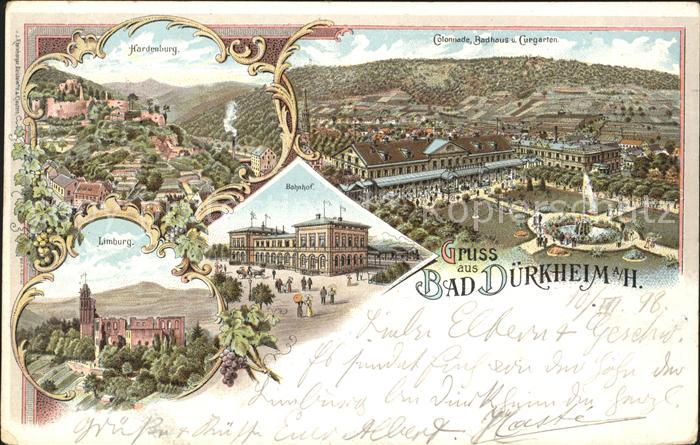 Bad Duerkheim Hardenburg Kolonnade Badhaus Kurgarten Klosterruine Limburg Bahnho