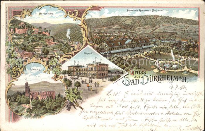 Bad Duerkheim hardenburg Kolonnade Badhaus Kurgarten Klosterruine Limburg Bahnho