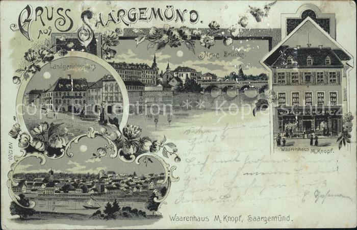 Saargemuend Landgerichtsplatz Waranhaus M Knopf Neu