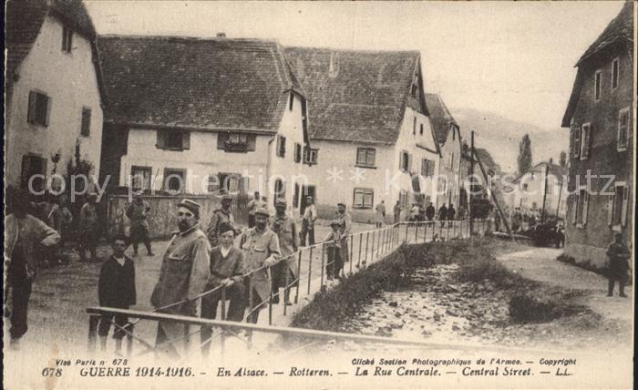 Roderen Rotteren Guerre La Rue Centrale