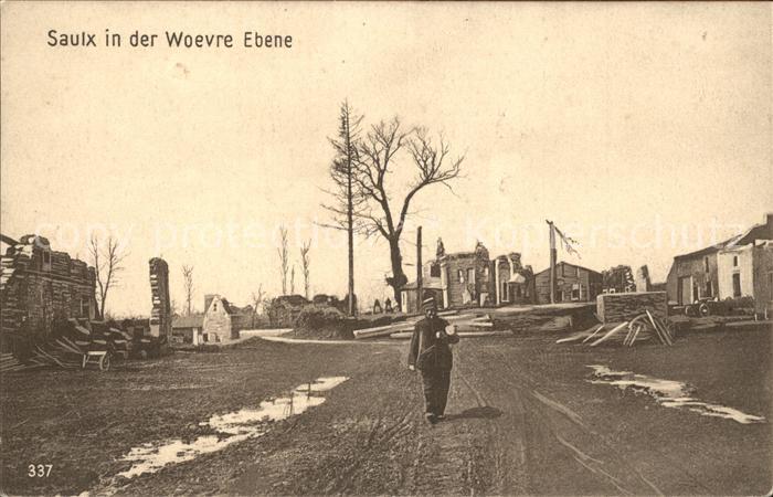 Saulxures Woevre Ebene zerstoerte Haeuser