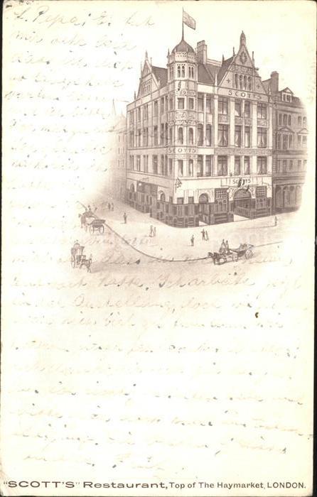 London Scott's Restaurant Top of the Haymarket