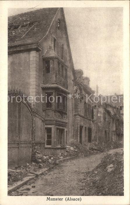Munster Haut Rhin Elsass Zerstoerte Haeuser