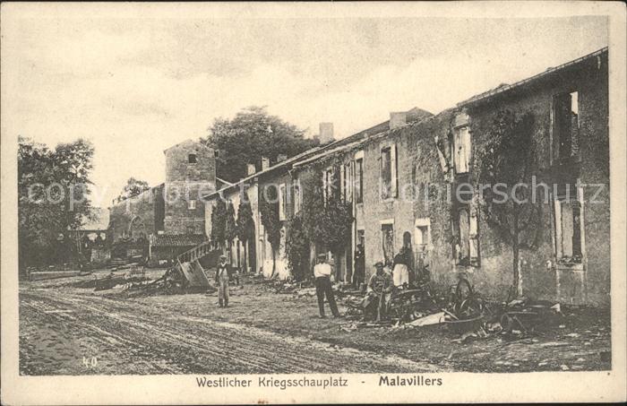 Malavillers Westlicher Kriegsschauplatz Zerstoerte Haeuser
