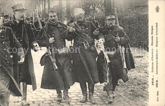 Anvers Antwerpen Defense Blesses Belges Soldaten 1. WK