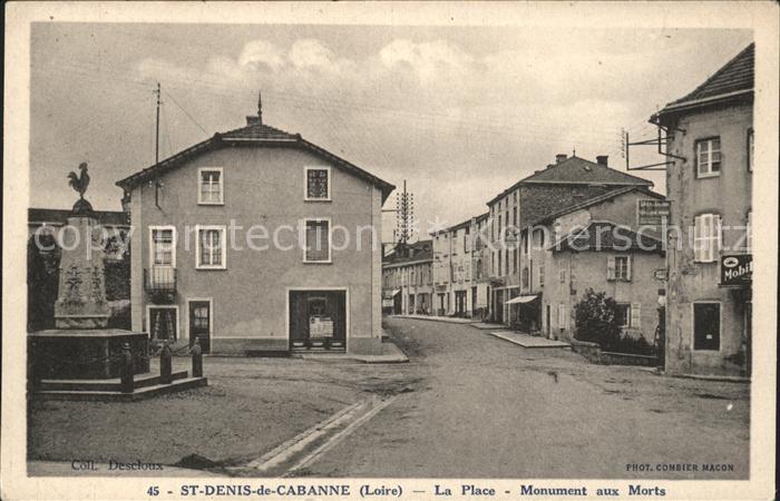 Saint-Denis-de-Cabanne La Place Monument aux Morts