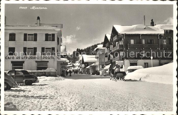 Montana-Vermala Cafe Restaurant Poste Pferdekutsche