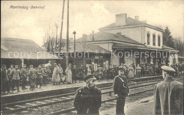 Montmedy Bahnhof Soldaten