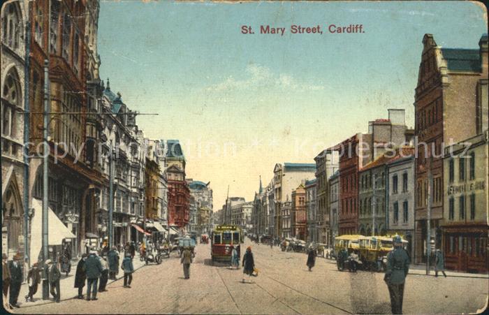 Cardiff Wales St Mary Street Tram