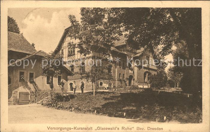 DRESDEN Elbe Versorgungs Kuranstalt Glasewalds Ruhe