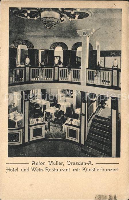 DRESDEN Elbe Hotel Wein Restaurant mit Kuenstlerkonzert Anton Mueller