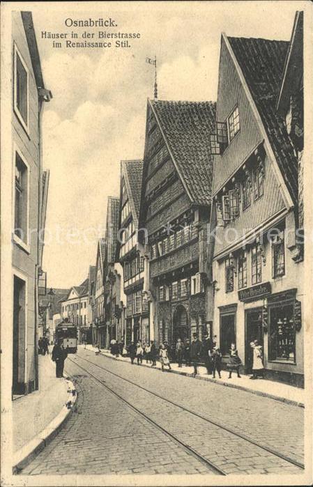 Osnabrueck Haeuser in der Bierstrasse im Renaissance Stil