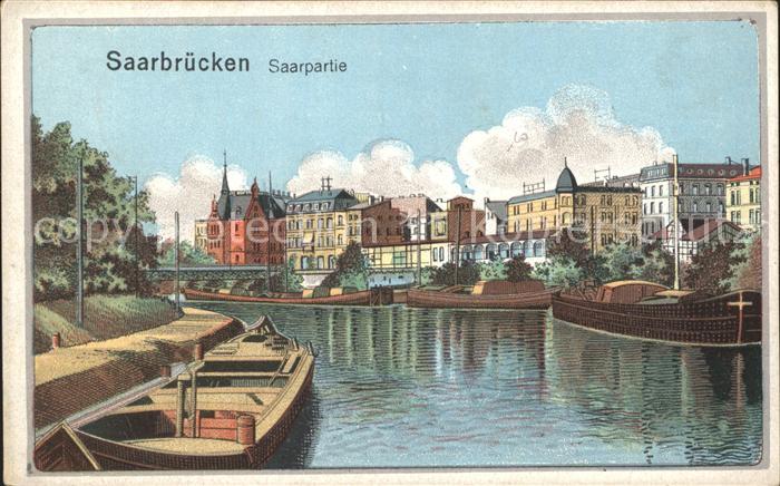 SAARBRueCKEN Saarland Saarpartie Frachtkahn