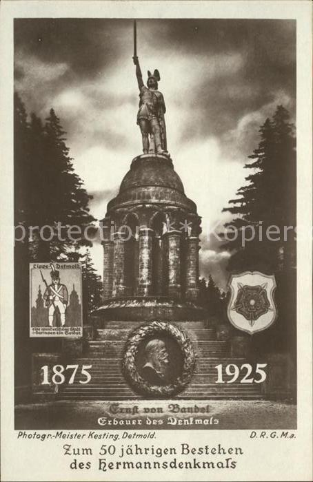 Hermannsdenkmal Erbauer Ernst von Bandel Zum 50jaehrigen Bestehen Jubilaeum