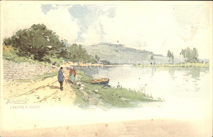 Vichy Allier Val d Allier Peinture Henri Cassiers Kuenstlerkarte