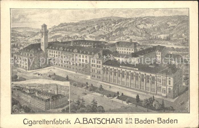 BADEN-BADEN BW Cigarettenfabrik Batschari