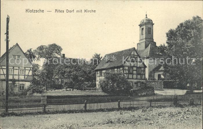 Klotzsche Altes Dorf mit Kirche