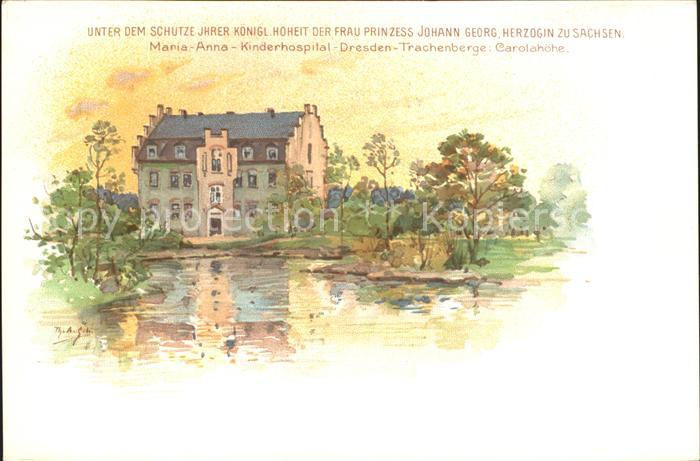Trachenberge Dresden Maria Anna Kinderhospital Carolahoehe Deutsche Reichspost K