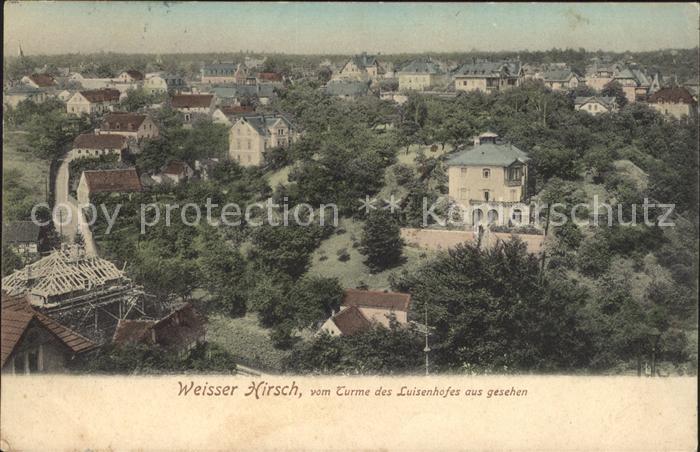 Weisser Hirsch vom Turme des Luisenhofes aus gesehen