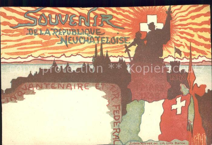 Neuchatel NE Souvenir de la Republique Neuchateloise Cinquantenaire