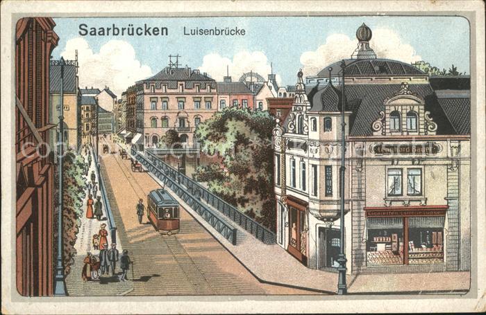 SAARBRueCKEN Saarland Luisenbruecke Strassenbahn