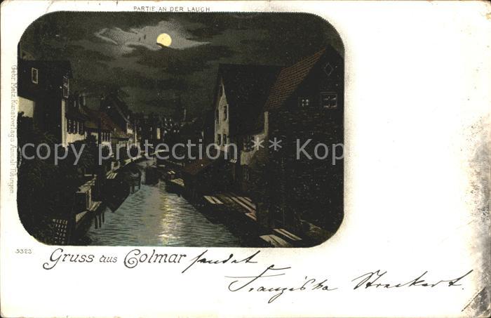 Colmar Haut Rhin Elsass im Mondschein