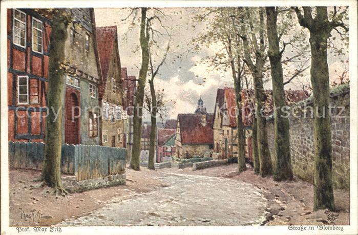 Blomberg Lippe Strassenpartie Deutsche Meister Sammlung No 3192 Kuenstler Prof.