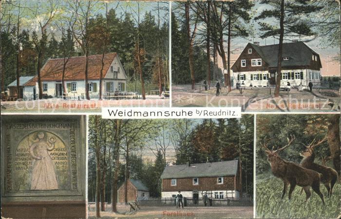 Reudnitz Werdau Weidmannsruhe Allee Restaurant Forsthaus Hirsch Bahnpost